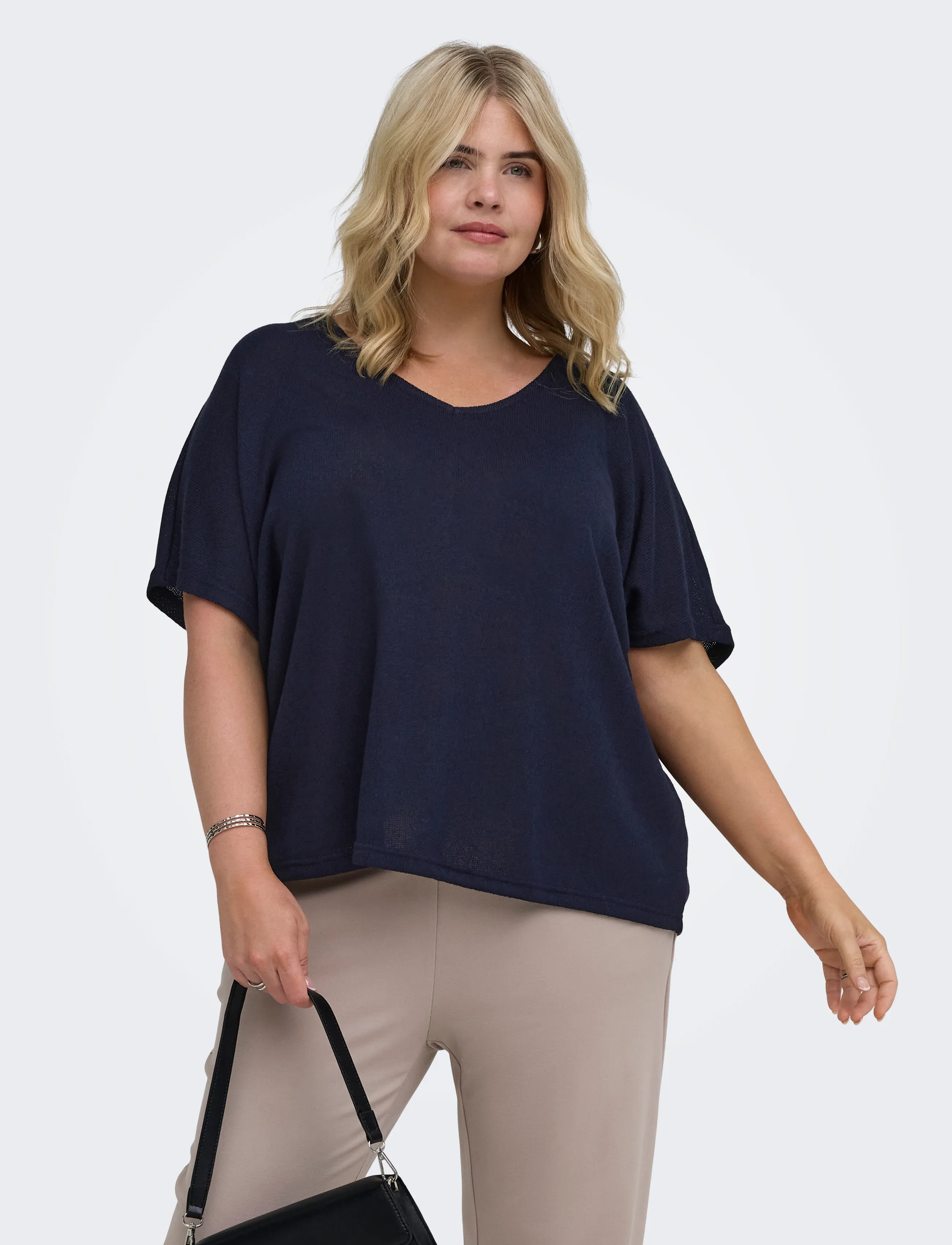 Cartammi 3/4 V-Neck Batwing Blouse Jrs