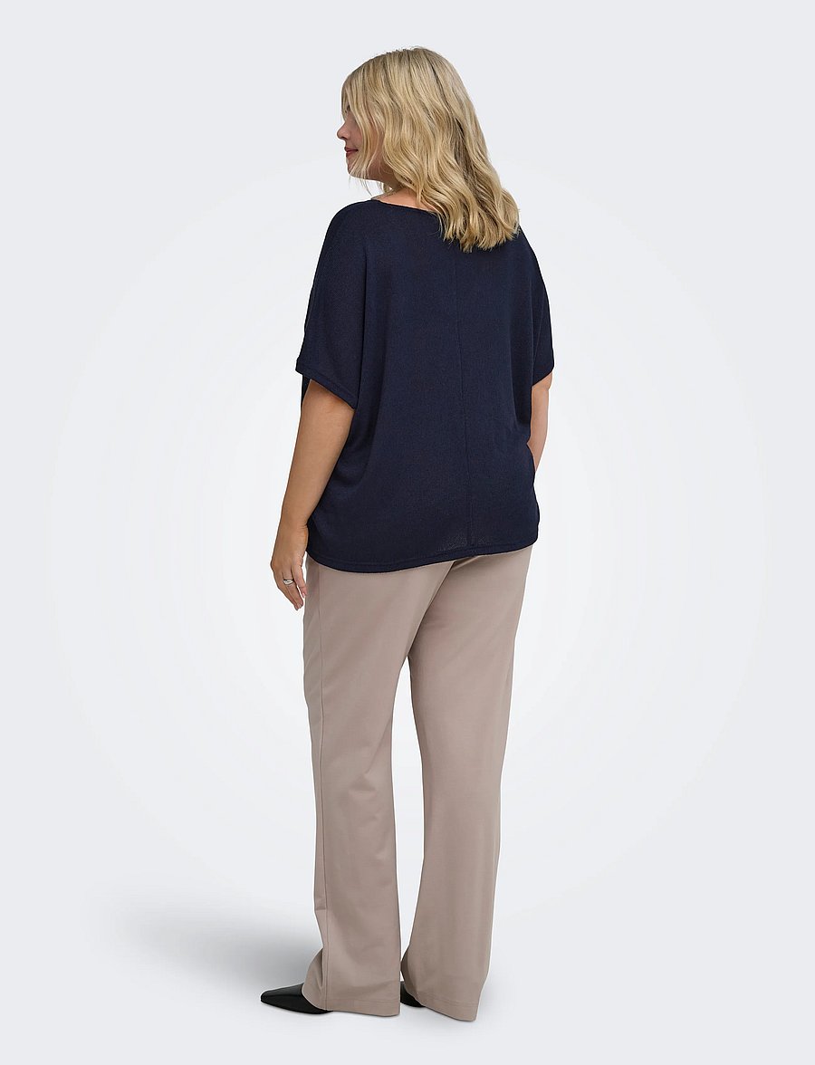 ONLY Carmakoma - CARTAMMI 3/4 V-NECK BATWING BLOUSE JRS - lühikeste varrukatega pluusid - night sky - 3