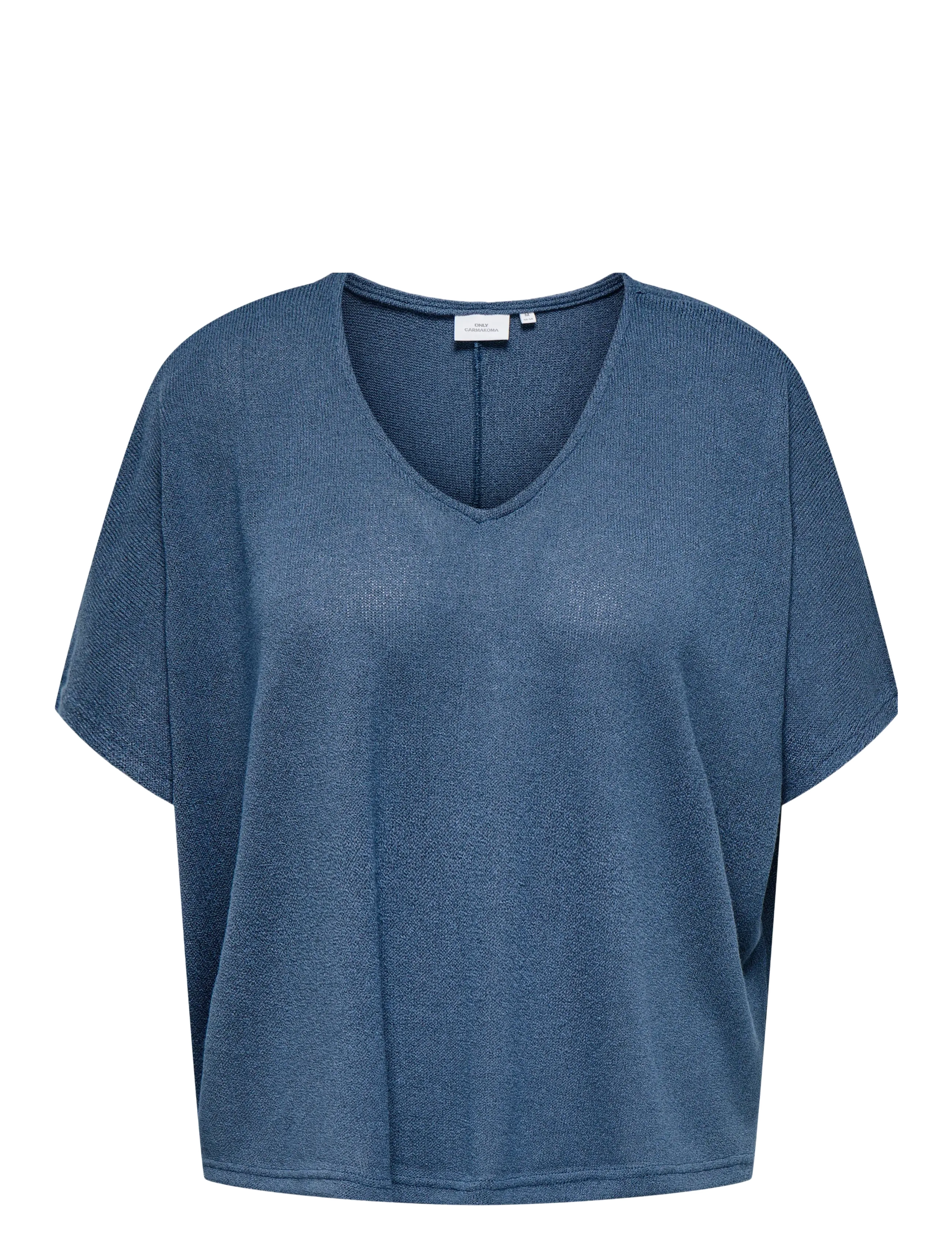 ONLY Carmakoma - CARTAMMI 3/4 V-NECK BATWING BLOUSE JRS - vintage indigo - 0