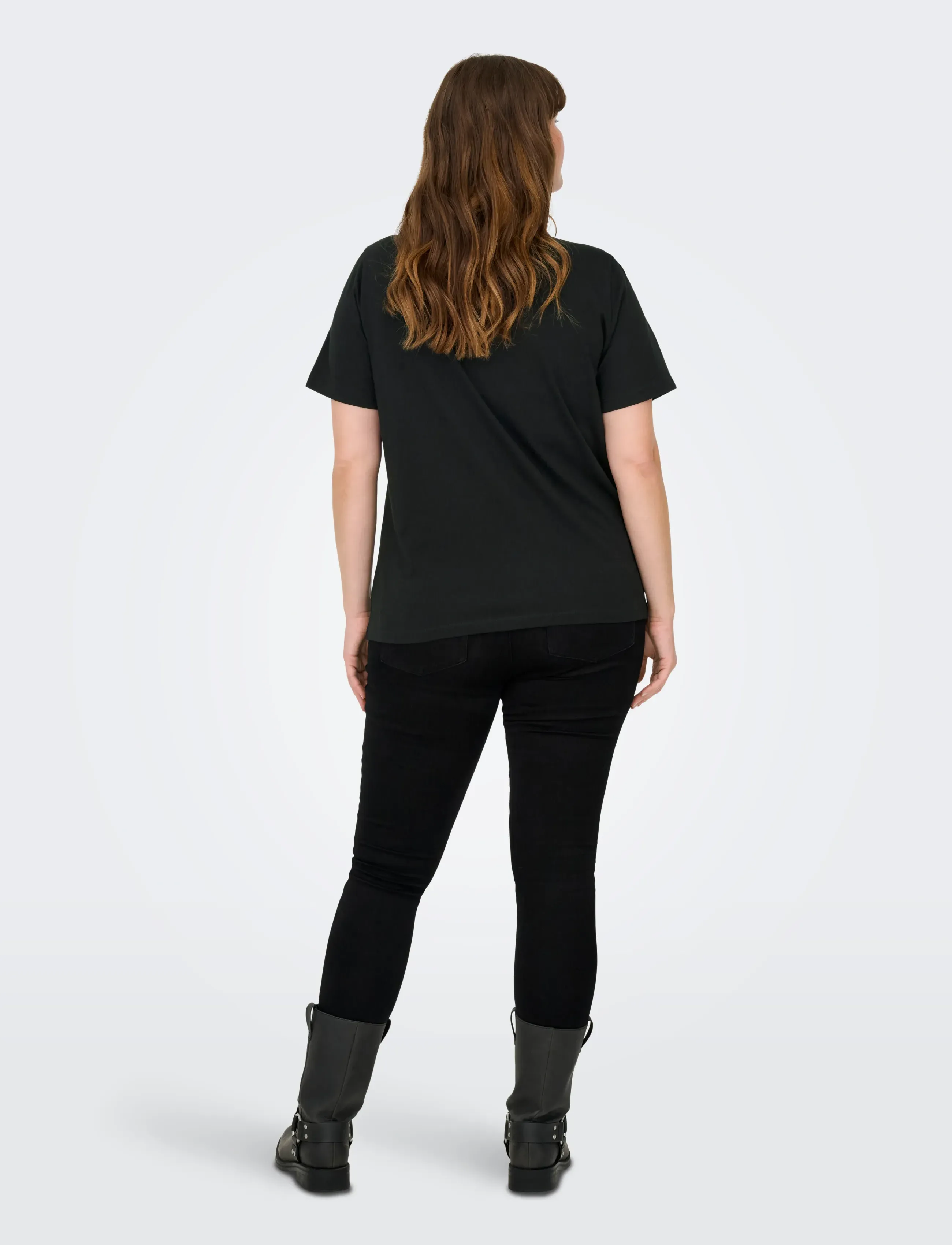 ONLY Carmakoma - CARKITA XMAS SS O-NECK JEANS FIT TEE JRS - black - 3