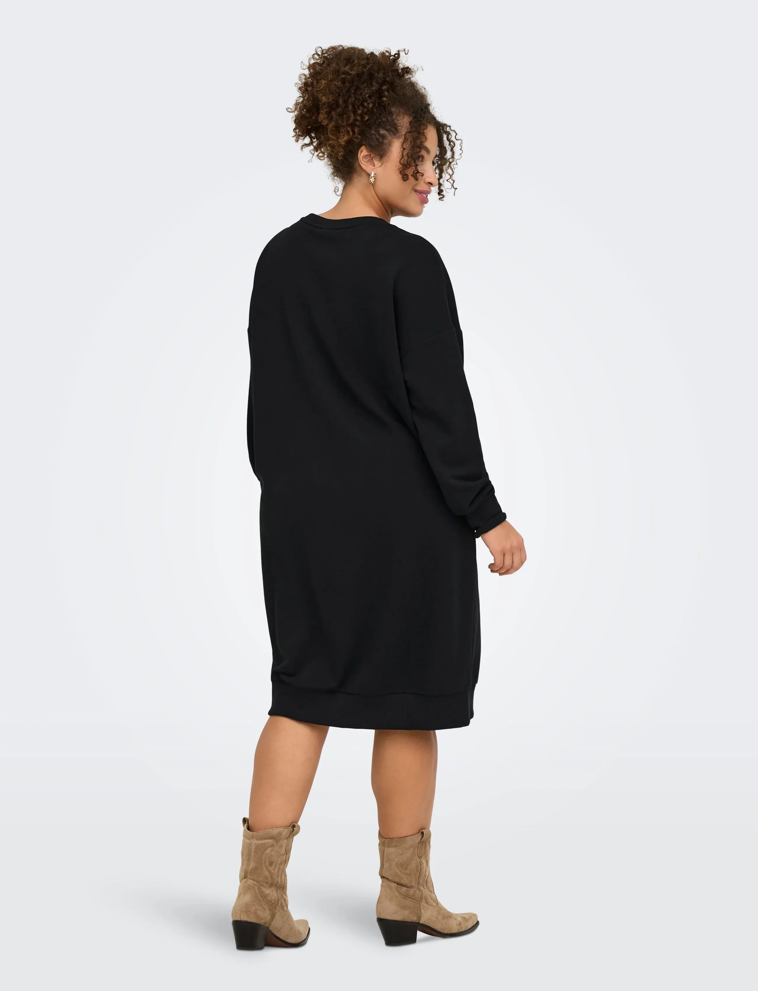 ONLY Carmakoma - CARSANTA XMAS L/S MIDI SWEAT DRESS JRS - midikleider - black - 3