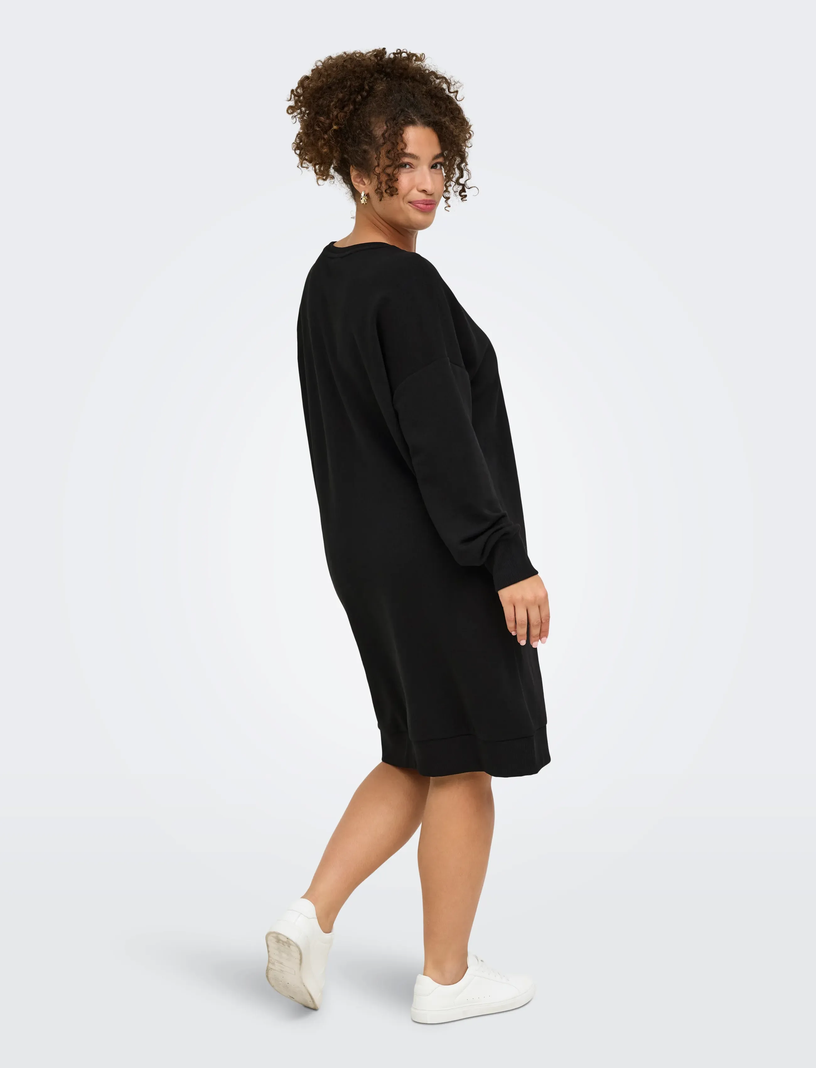 ONLY Carmakoma - CARSANTA XMAS L/S MIDI SWEAT DRESS JRS - midikleider - black - 3