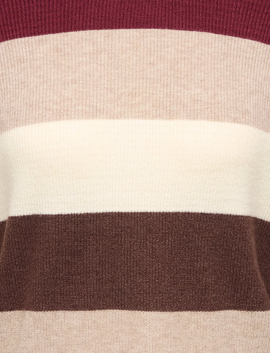 ONLY Carmakoma - CARATIA L/S STRIPE PULLOV KNT NOOS - pullover - zinfandel - 2
