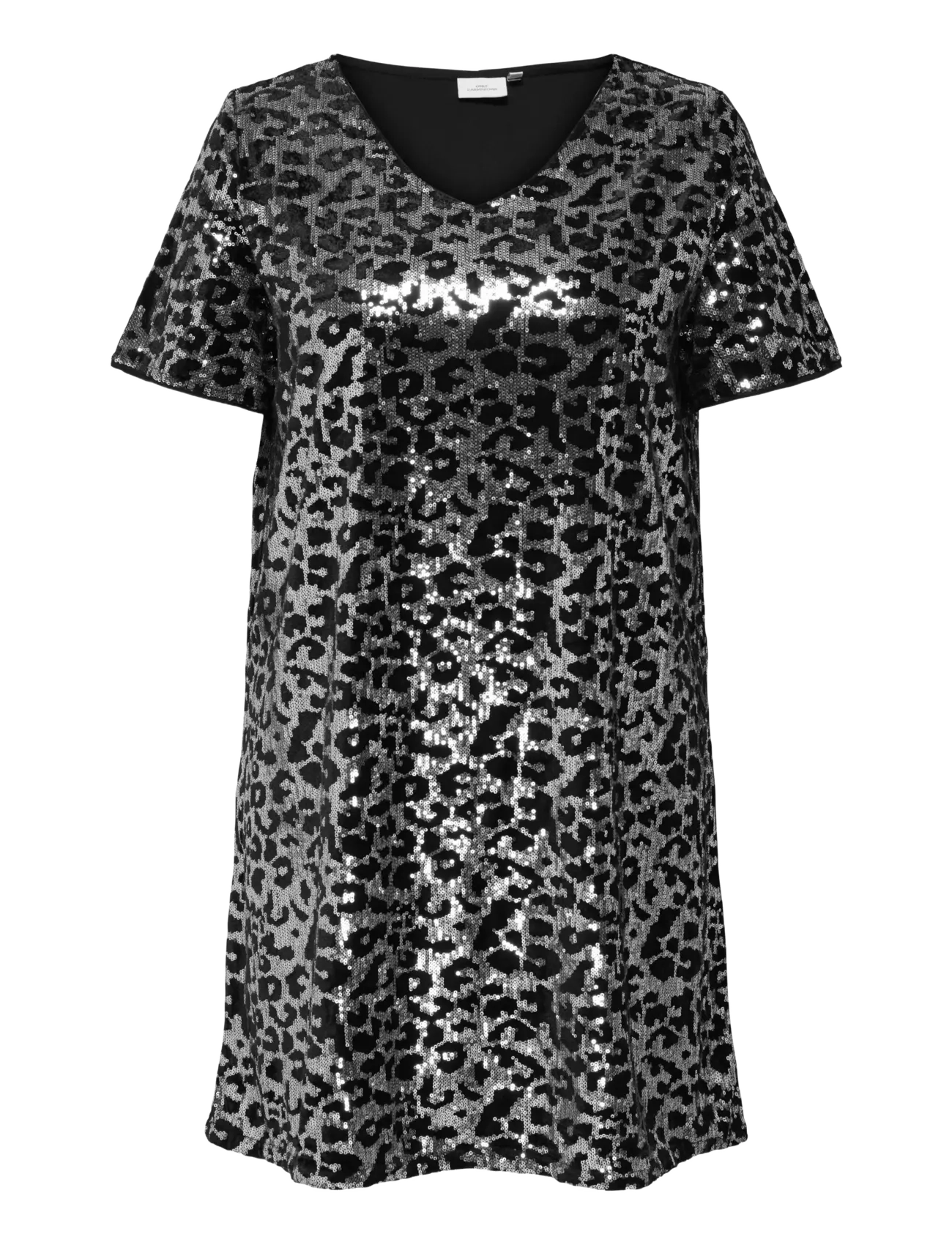 ONLY Carmakoma CARLEONORA LIFE S/S V-NECK ABK DRESS - Klänningar - BLACK / black
