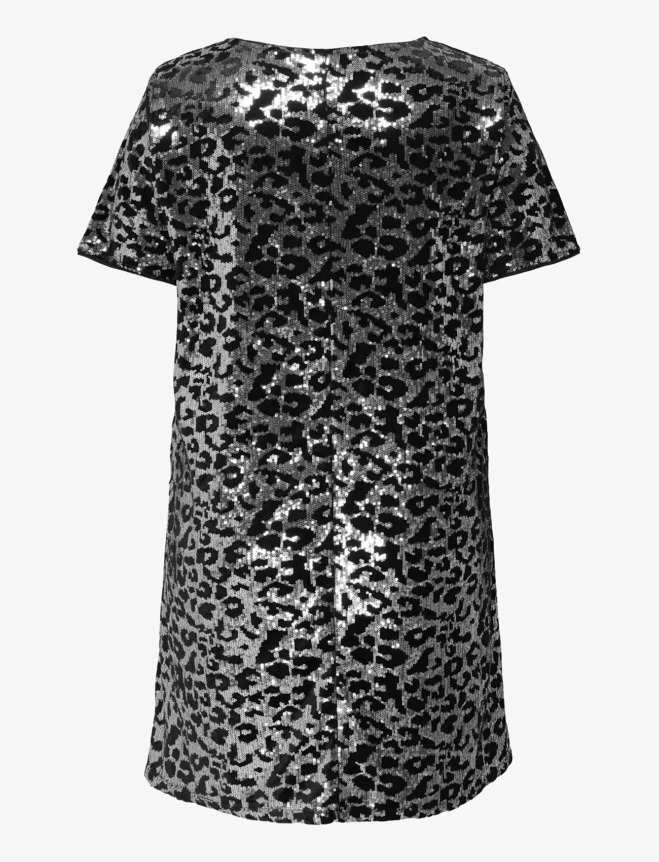 ONLY Carmakoma - CARLEONORA LIFE S/S V-NECK ABK DRESS - paillettenkleider - black - 2