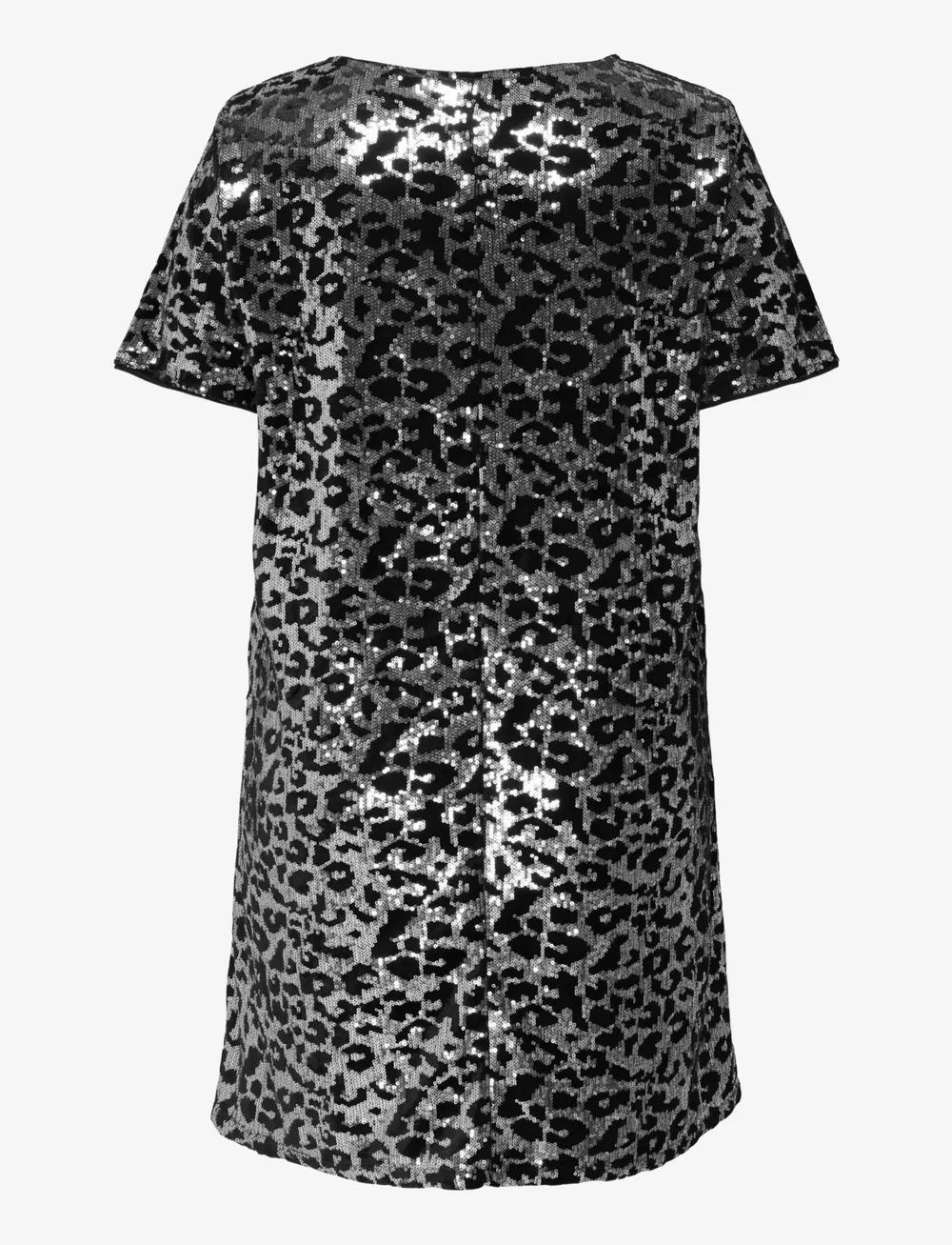 ONLY Carmakoma - CARLEONORA LIFE S/S V-NECK ABK DRESS - paljettklänningar - black - 1