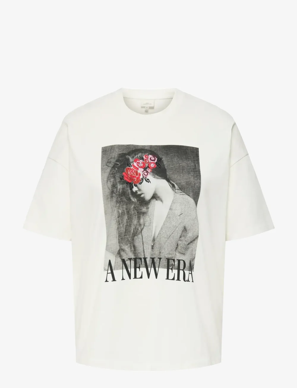 ONLY Carmakoma - CARWINOVA LIFE  S/S O-NECK LOOSE TEE JRS - t-shirts - cloud dancer - 1