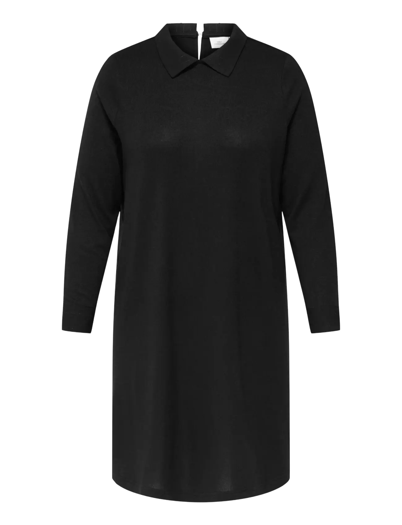 ONLY Carmakoma CARALBA L/S MIX ABK DRESS JRS - Shirt dresses - BLACK / black