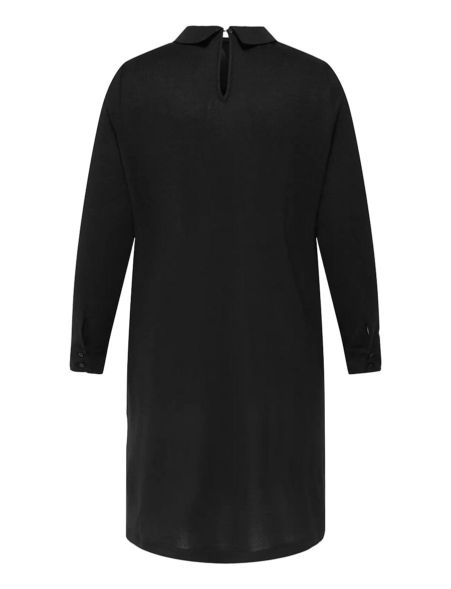ONLY Carmakoma - CARALBA L/S MIX ABK DRESS JRS - hemdkleider - black - 2