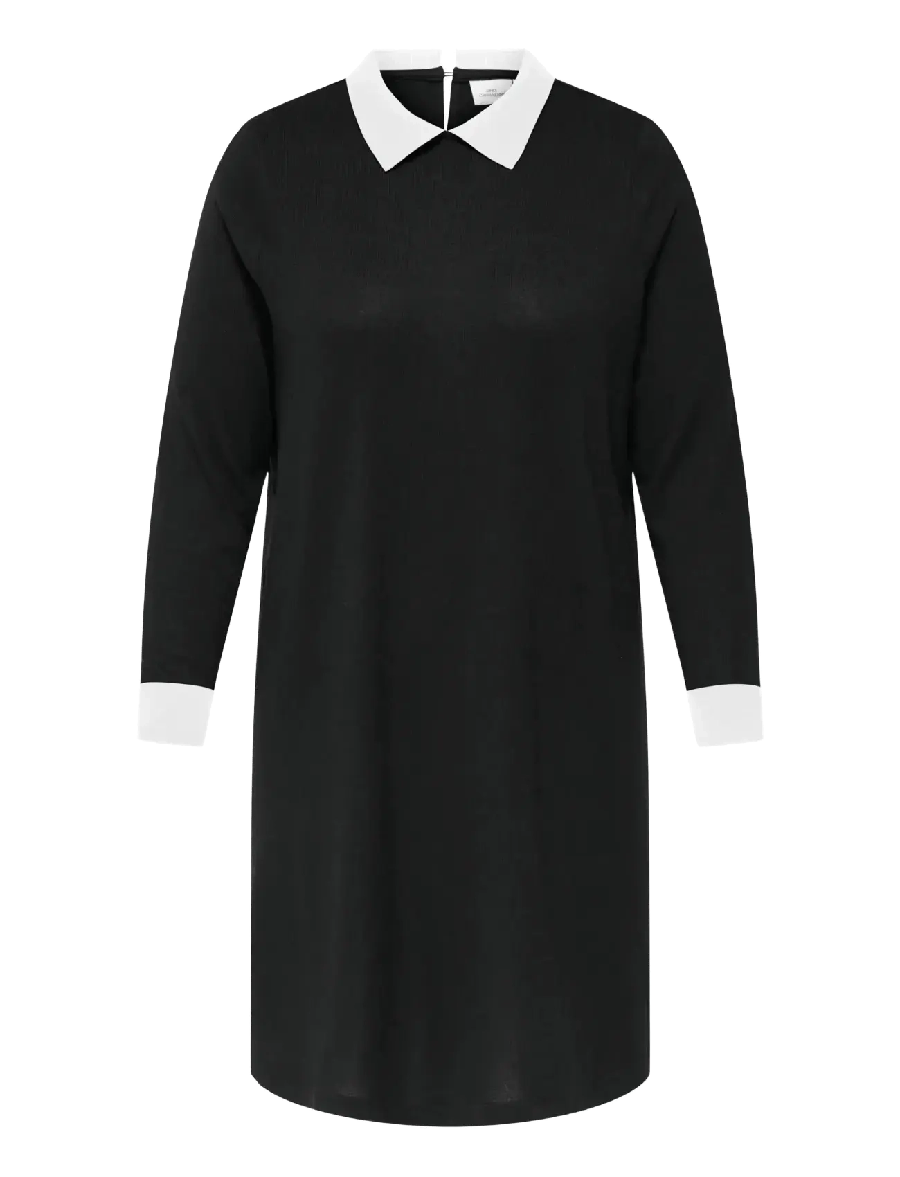 ONLY Carmakoma CARALBA L/S MIX ABK DRESS JRS - Klänningar - BLACK / black