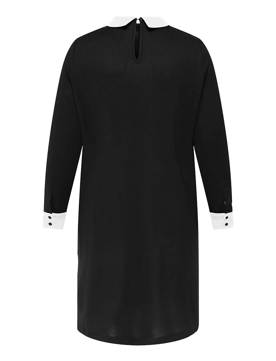 ONLY Carmakoma - CARALBA L/S MIX ABK DRESS JRS - robes chemises - black - 2