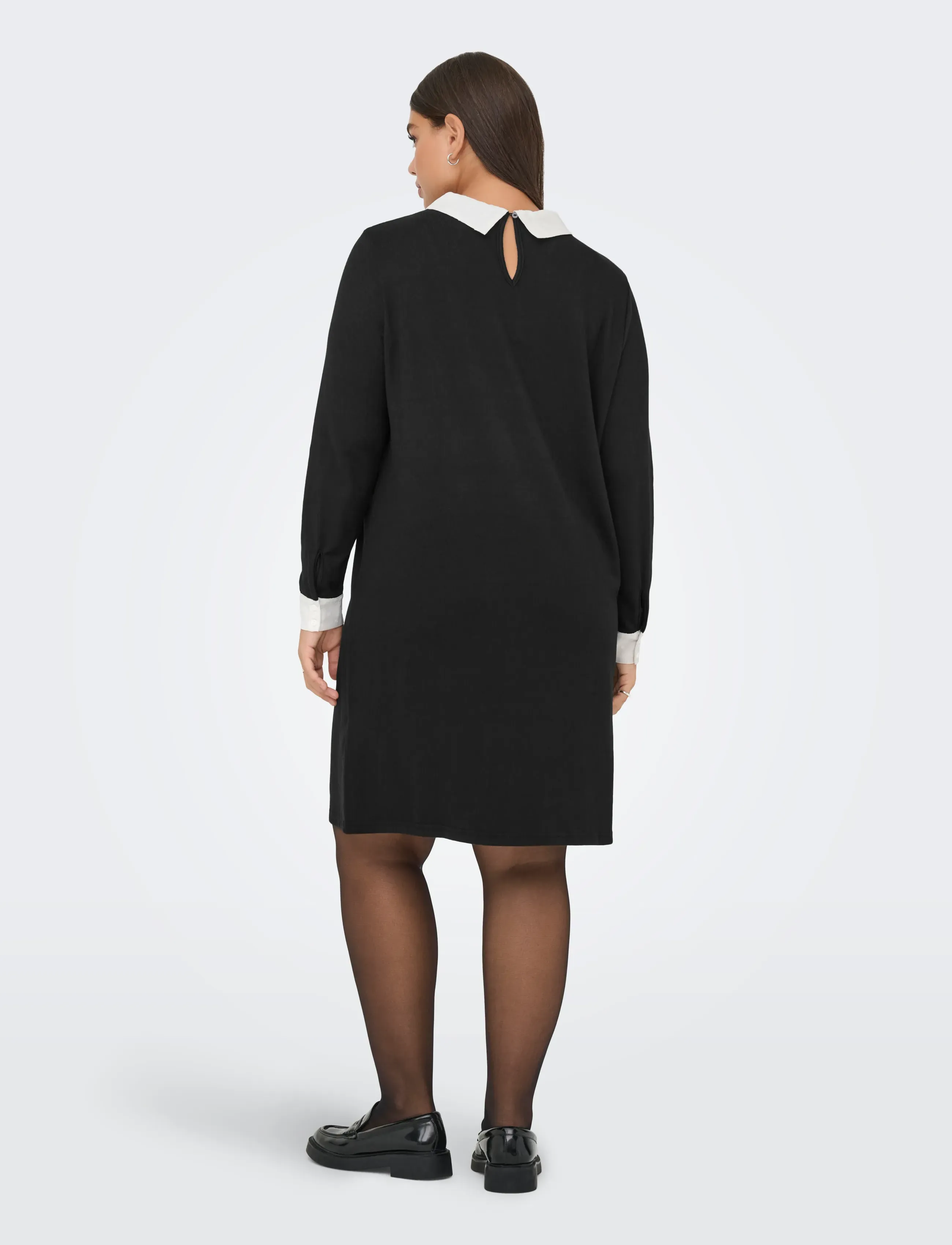 ONLY Carmakoma - CARALBA L/S MIX ABK DRESS JRS - robes chemises - black - 3