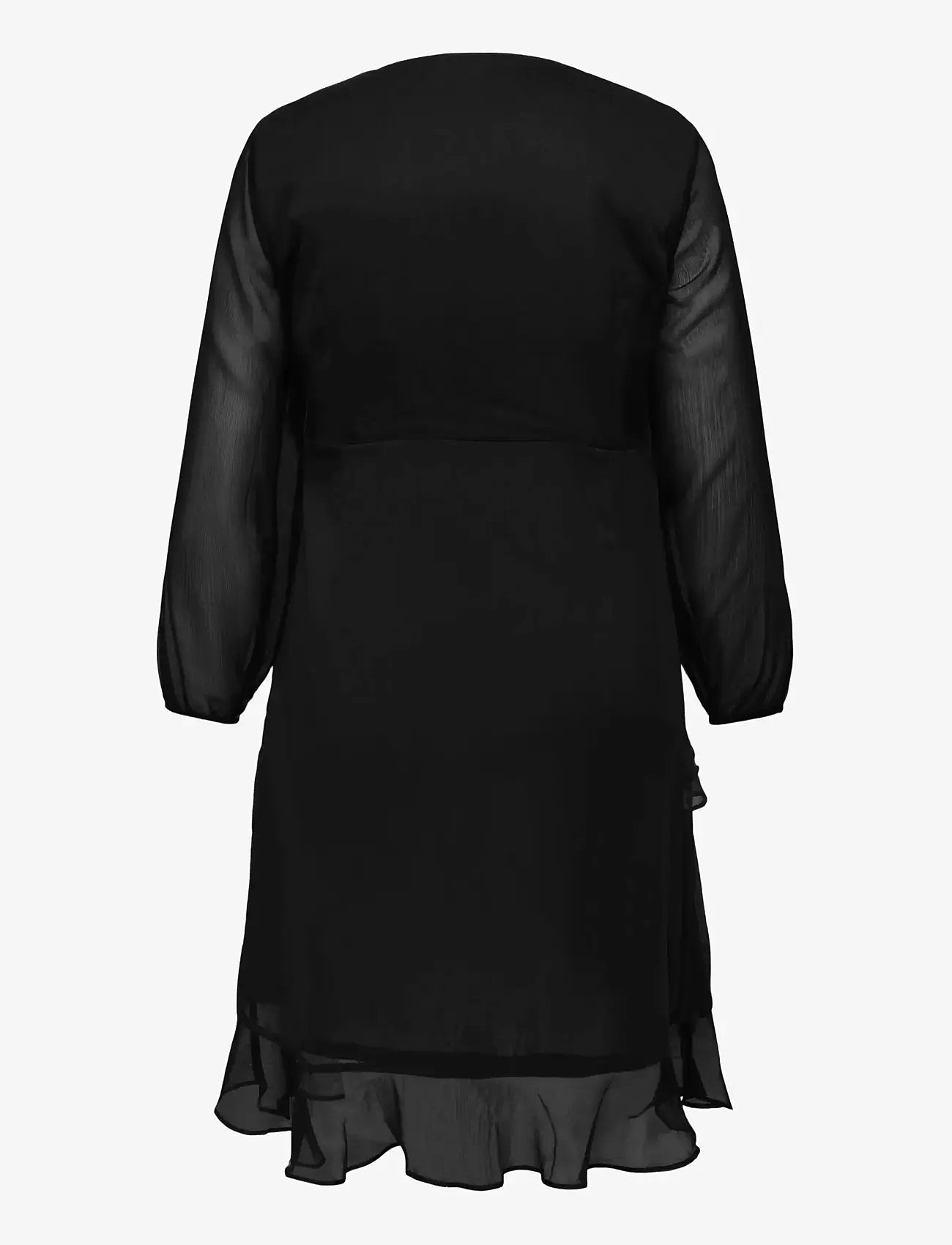 ONLY Carmakoma - CARINDIGO LIFE LS CALF DRESS AOP BF - cocktailkleider - black - 1