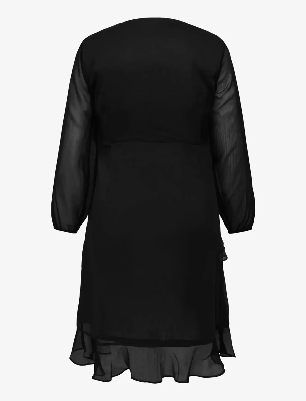 ONLY Carmakoma - CARINDIGO LIFE LS CALF DRESS AOP BF - cocktailkleider - black - 1