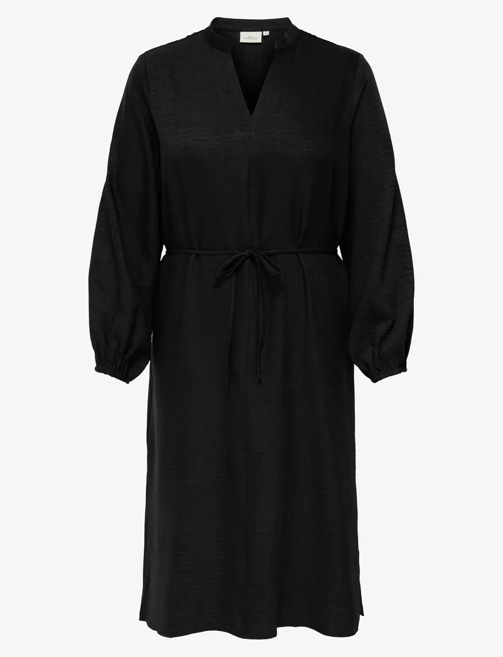 ONLY Carmakoma - CARBAY LS V-NECK BLK DRESS WVN BF - paitamekot - black - 0