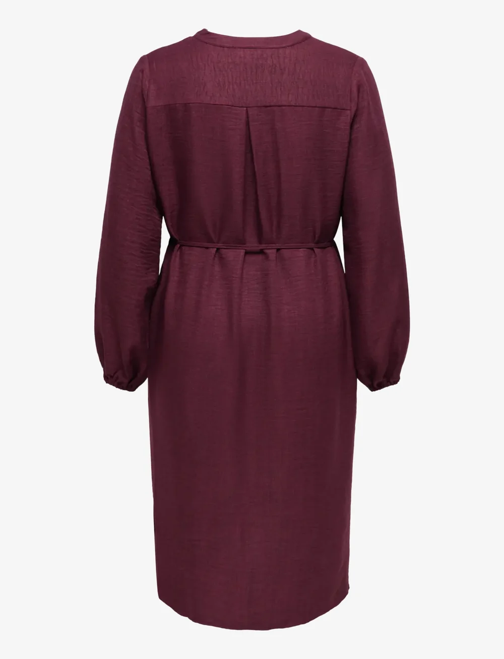 ONLY Carmakoma - CARBAY LS V-NECK BLK DRESS WVN BF - skjortklänningar - winetasting - 1