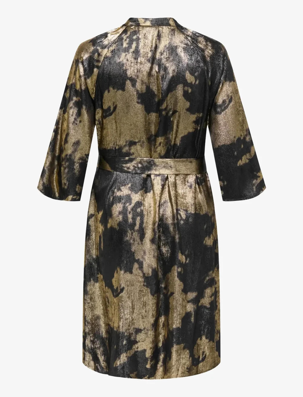 ONLY Carmakoma - CARDIXIE 3/4 V-NECK BLK DRESS AOP - festkjoler - black - 2