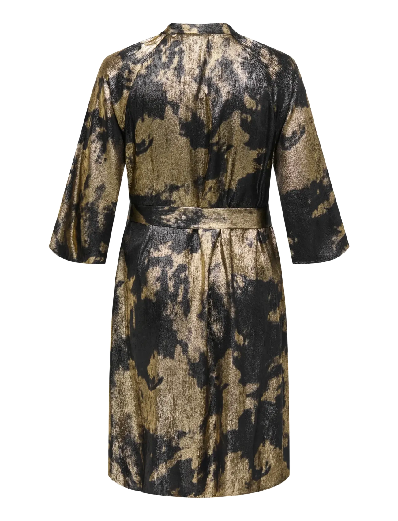 ONLY Carmakoma - CARDIXIE 3/4 V-NECK BLK DRESS AOP - black - 2