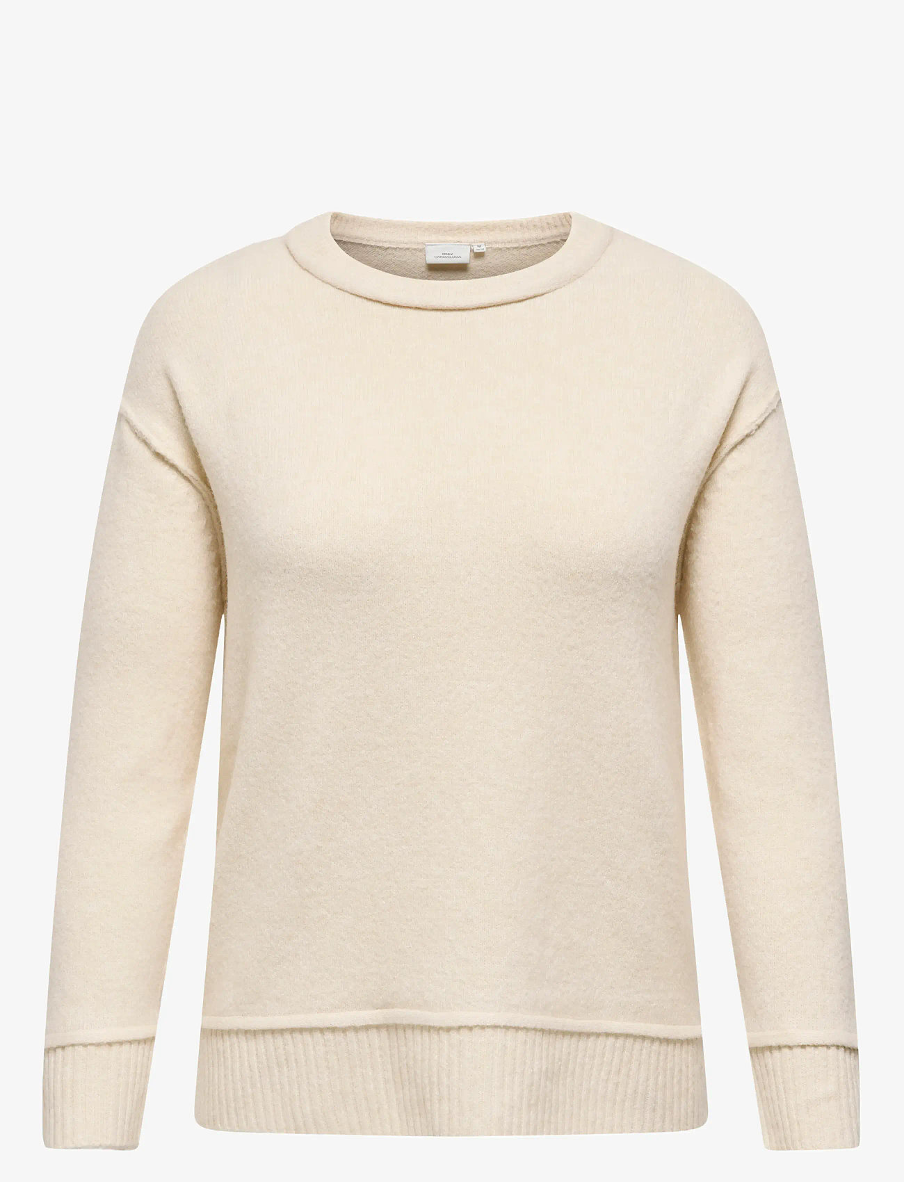 ONLY Carmakoma - CARHAZEL LIFE LS DETAIL O-NECK BF KNT - collegepaidat - whitecap gray - 0