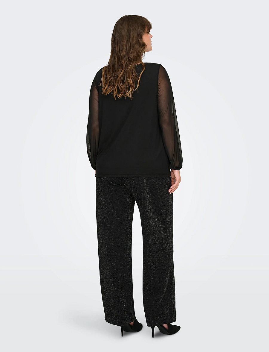 ONLY Carmakoma - CARFOREST LIFE L/S BOATNECK TOP JRS - blouses à manches longues - black - 3