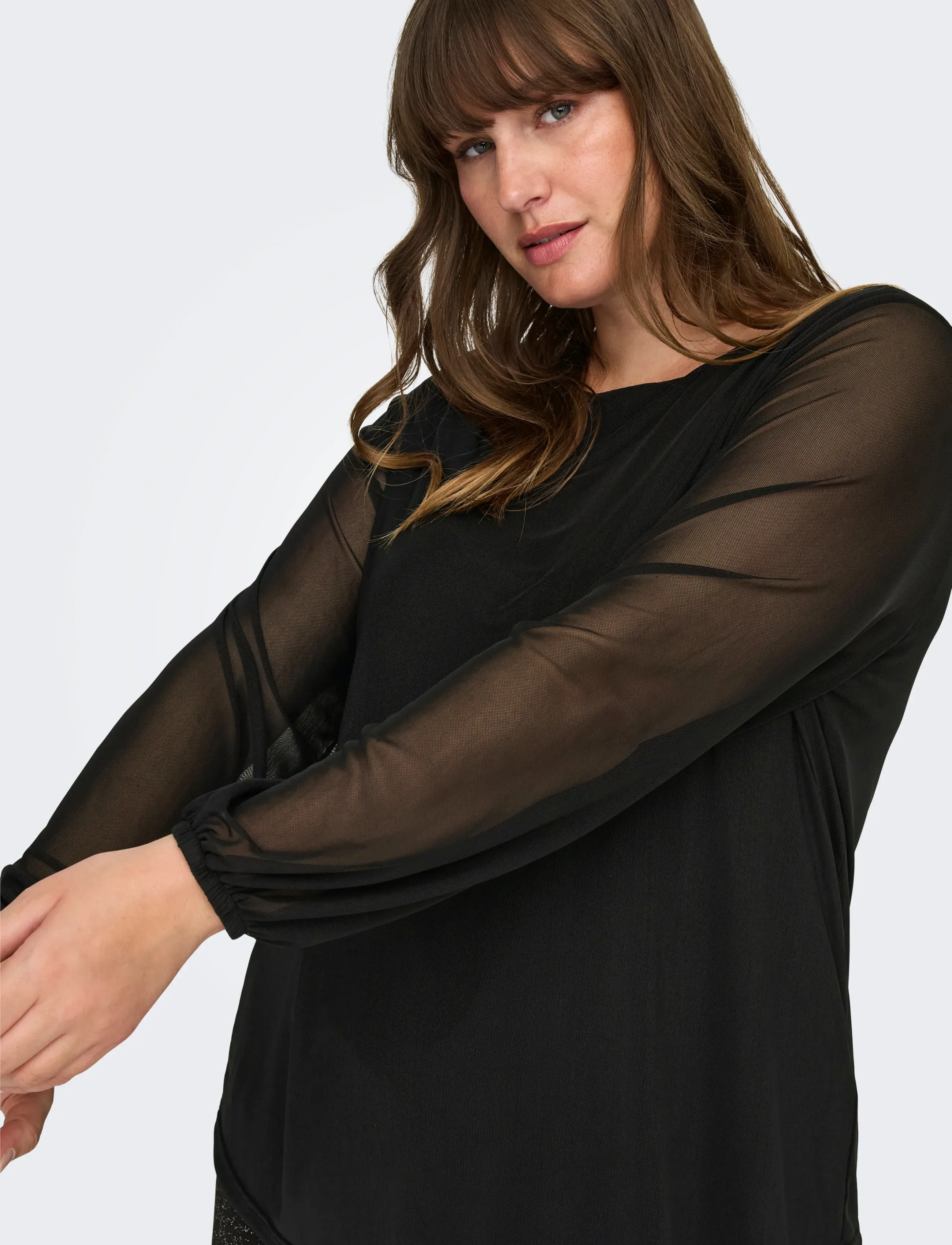 ONLY Carmakoma - CARFOREST LIFE L/S BOATNECK TOP JRS - blouses à manches longues - black - 5