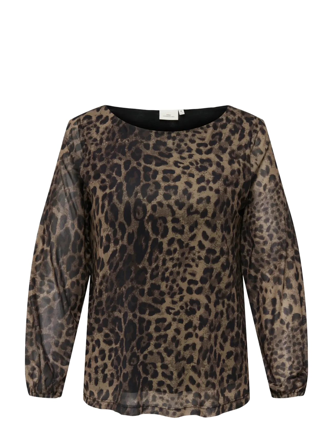 ONLY Carmakoma CARFOREST LIFE L/S BOATNECK TOP JRS - Blusen - BLACK / brown