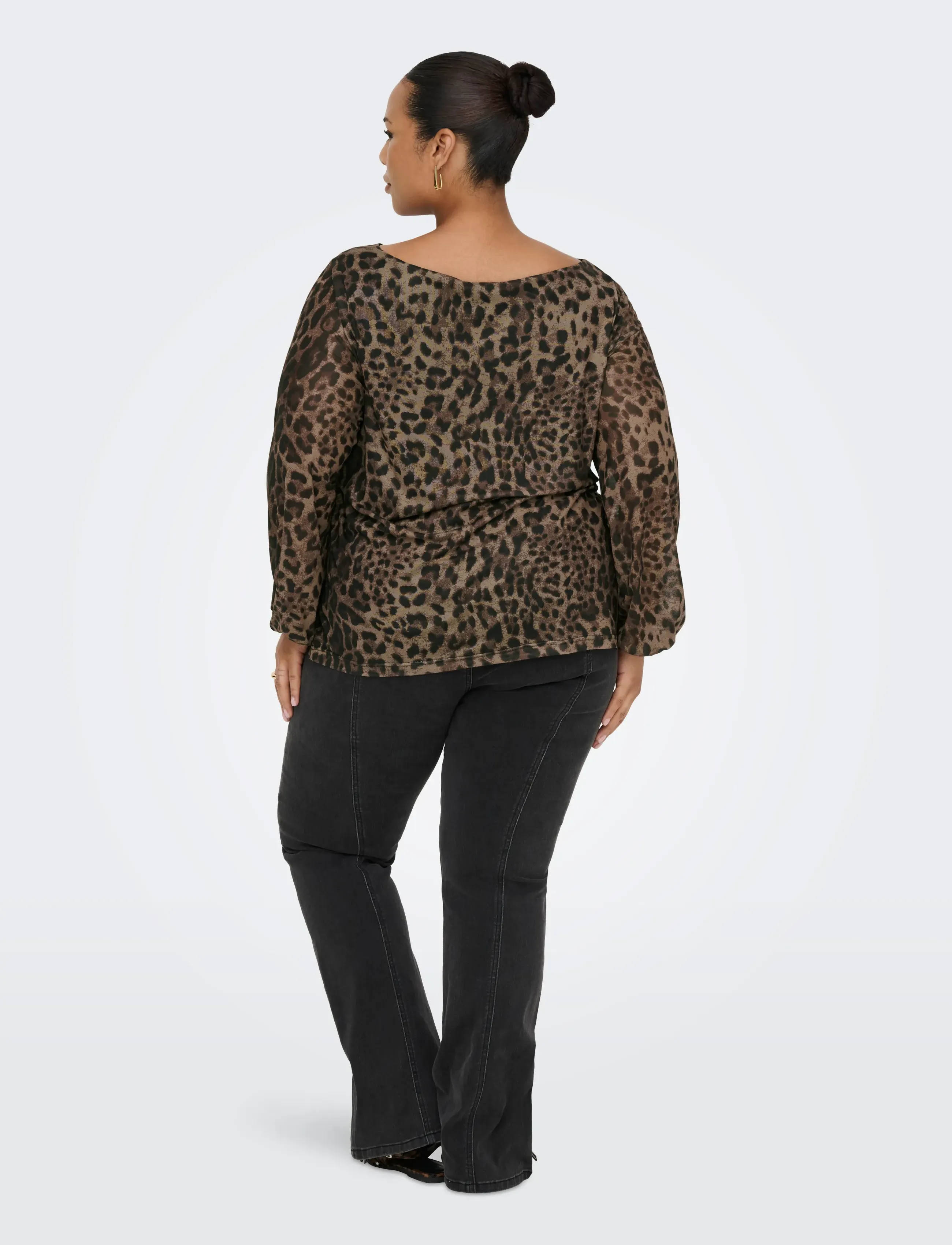 ONLY Carmakoma - CARFOREST LIFE L/S BOATNECK TOP JRS - langærmede bluser - black - 3