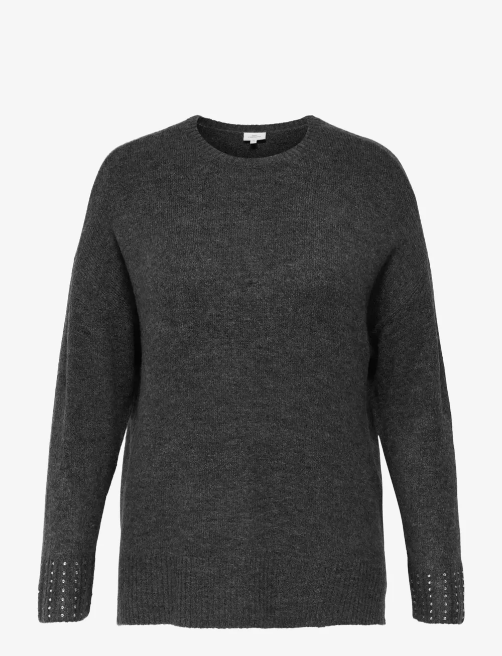 ONLY Carmakoma - CAROHIO LS O-NECK BLING PULLOVER - pullover - dark grey melange - 0