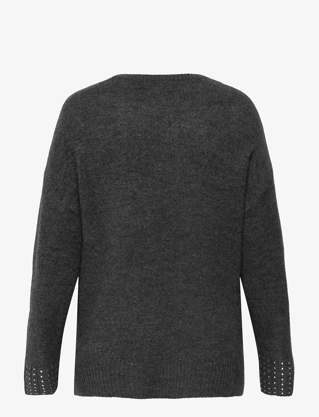 ONLY Carmakoma - CAROHIO LS O-NECK BLING PULLOVER - pullover - dark grey melange - 1