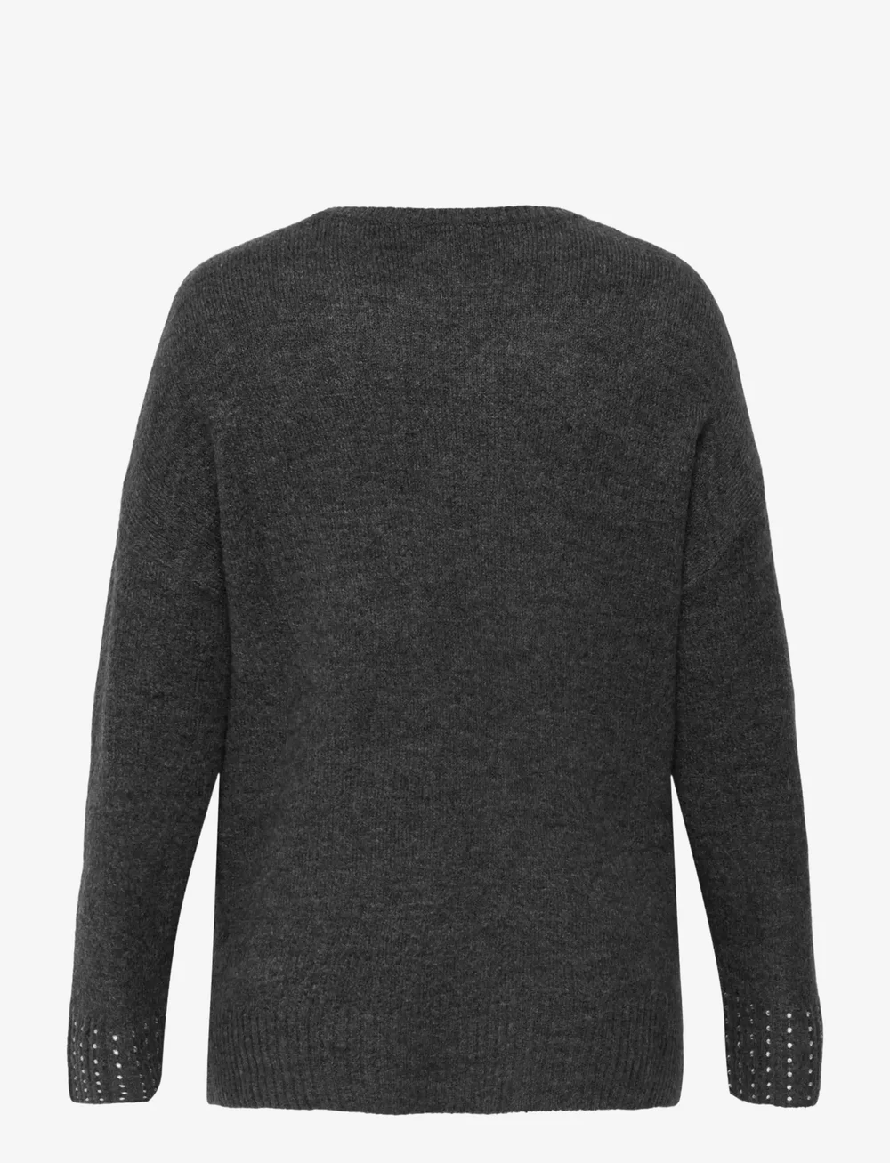 ONLY Carmakoma - CAROHIO LS O-NECK BLING PULLOVER - pullover - dark grey melange - 1
