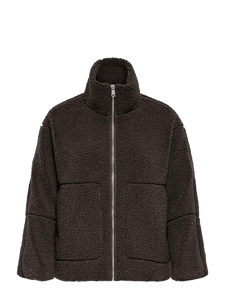 ONLY Carmakoma - CARASPEN TEDDY JACKET OTW NOOS - steppjacken - coffee bean - 1