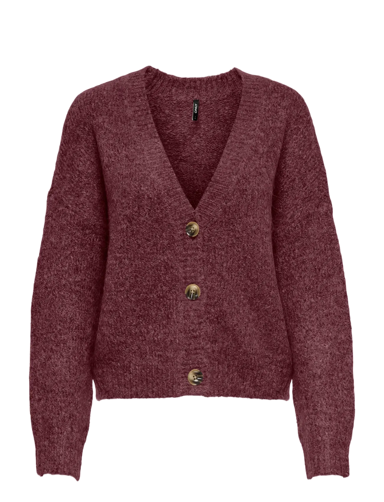 ONLY Carmakoma CARZOEY L/S CARDIGAN KNT NOOS - Cardigans - PORT ROYALE / burgundy
