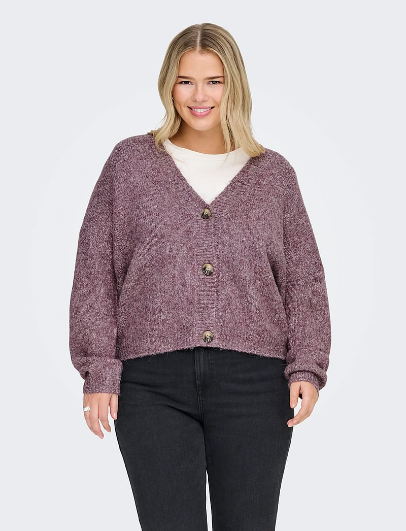 ONLY Carmakoma - CARZOEY L/S CARDIGAN KNT NOOS - koftor - port royale - 0
