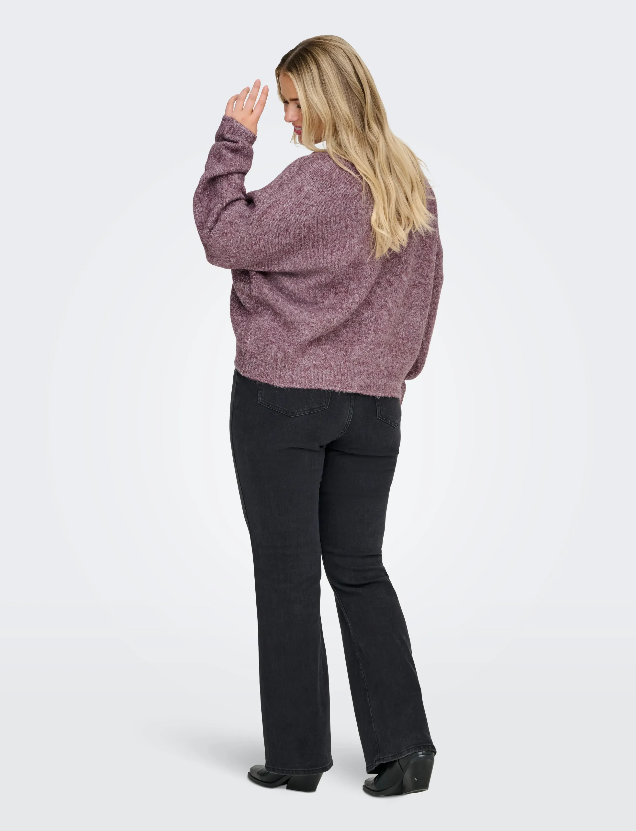 ONLY Carmakoma - CARZOEY L/S CARDIGAN KNT NOOS - gilets - port royale - 3
