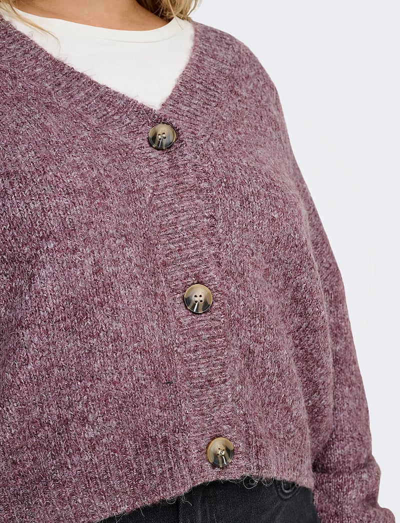 ONLY Carmakoma - CARZOEY L/S CARDIGAN KNT NOOS - koftor - port royale - 4