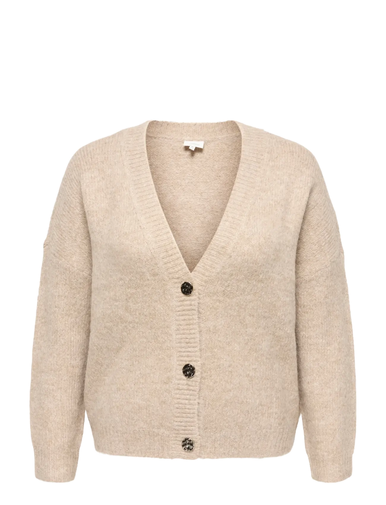 ONLY Carmakoma CARZOEY L/S CARDIGAN KNT NOOS - Kleidung - WOODSMOKE / beige