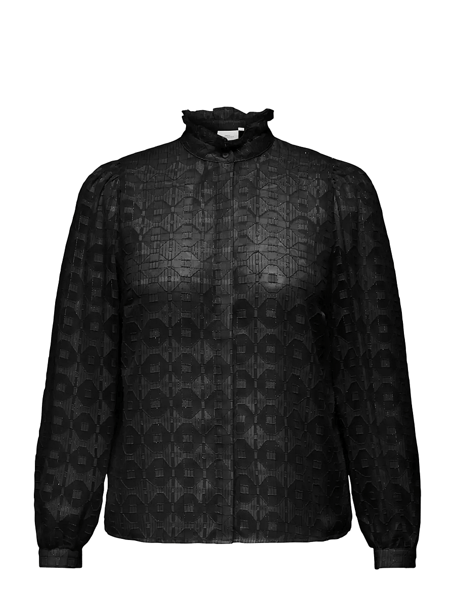 ONLY Carmakoma - CARCHLOEY L/S SHIRT WVN - blouses à manches longues - black - 0