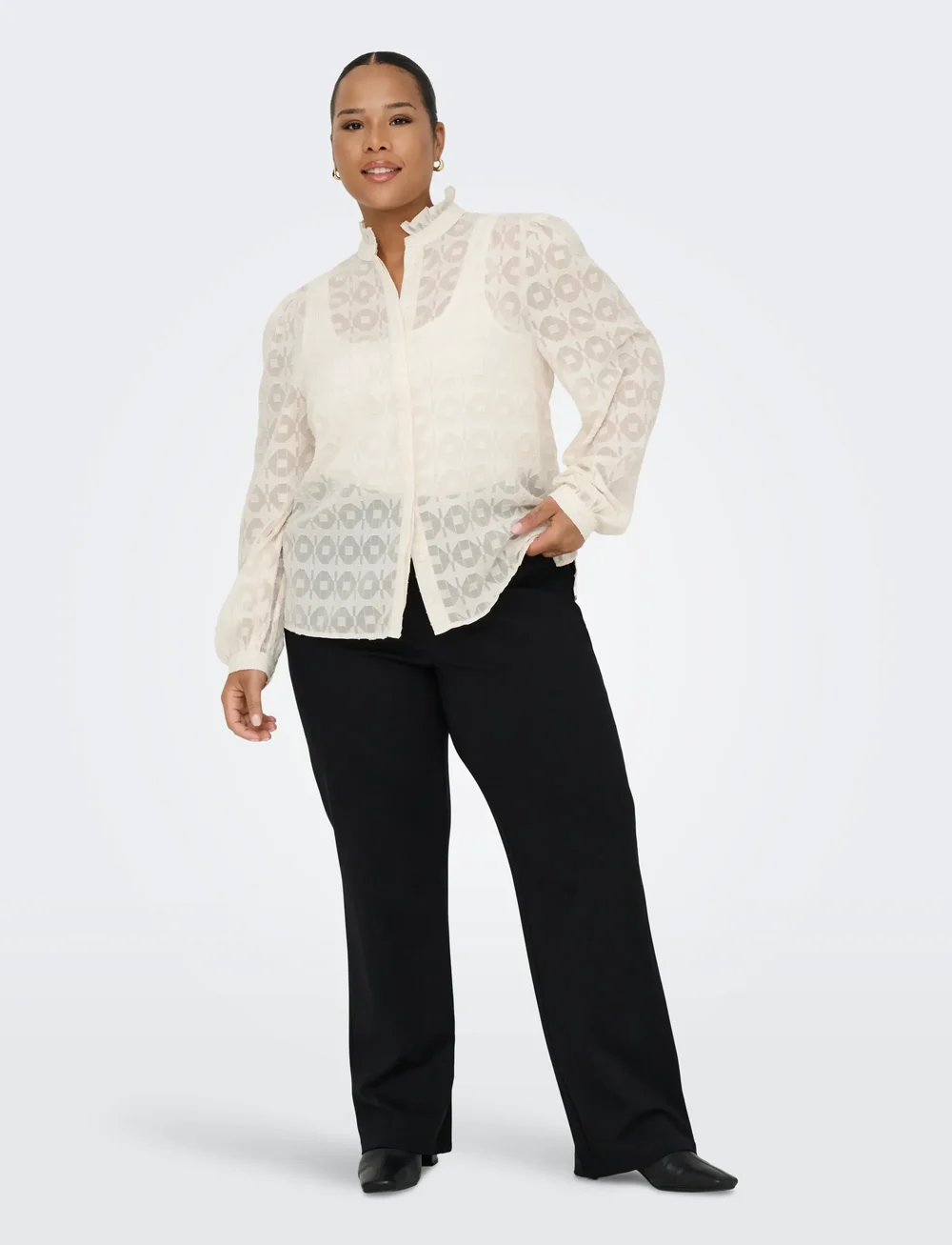 ONLY Carmakoma - CARCHLOEY L/S SHIRT WVN - langærmede bluser - pumice stone - 0