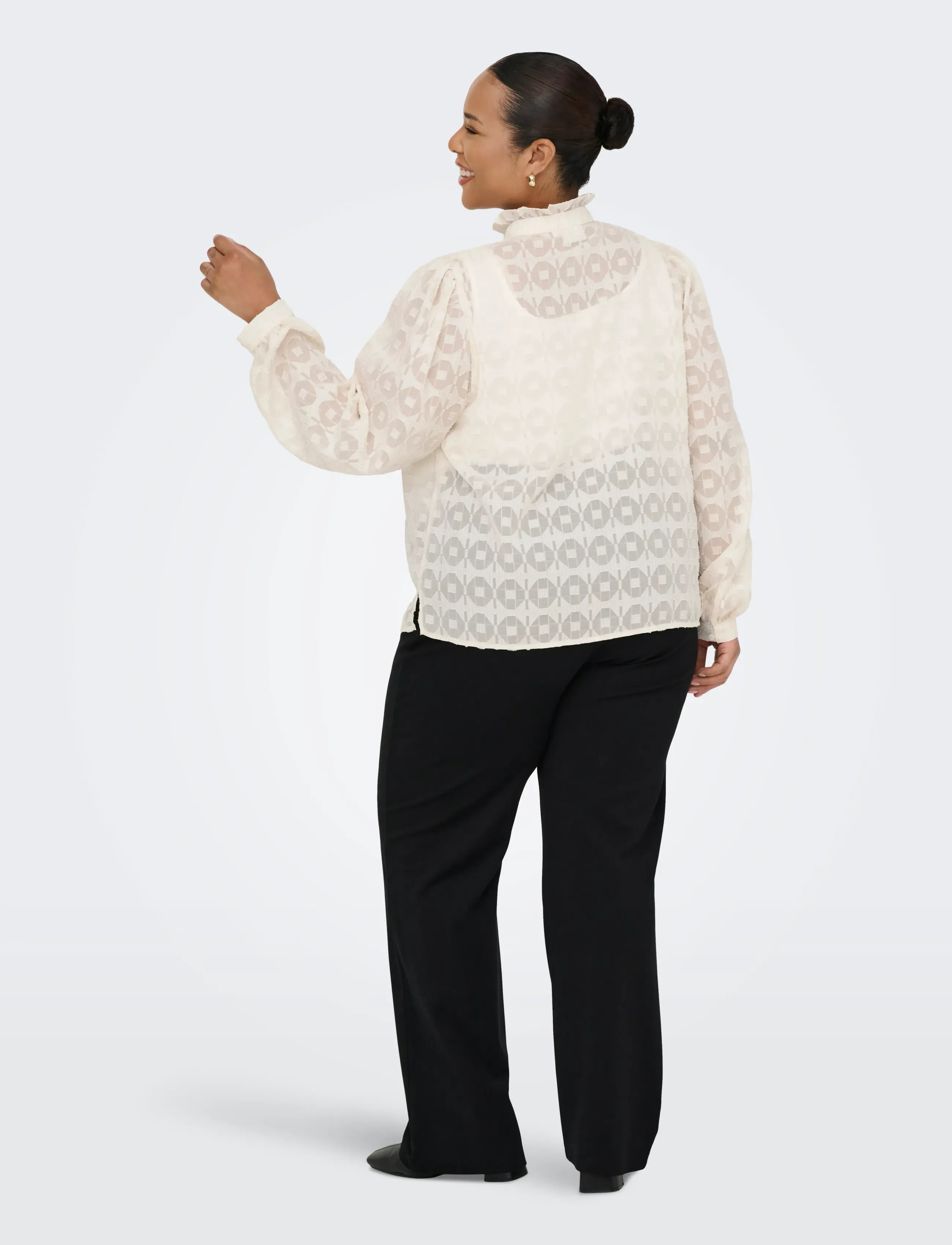 ONLY Carmakoma - CARCHLOEY L/S SHIRT WVN - blūzes ar garām piedurknēm - pumice stone - 3