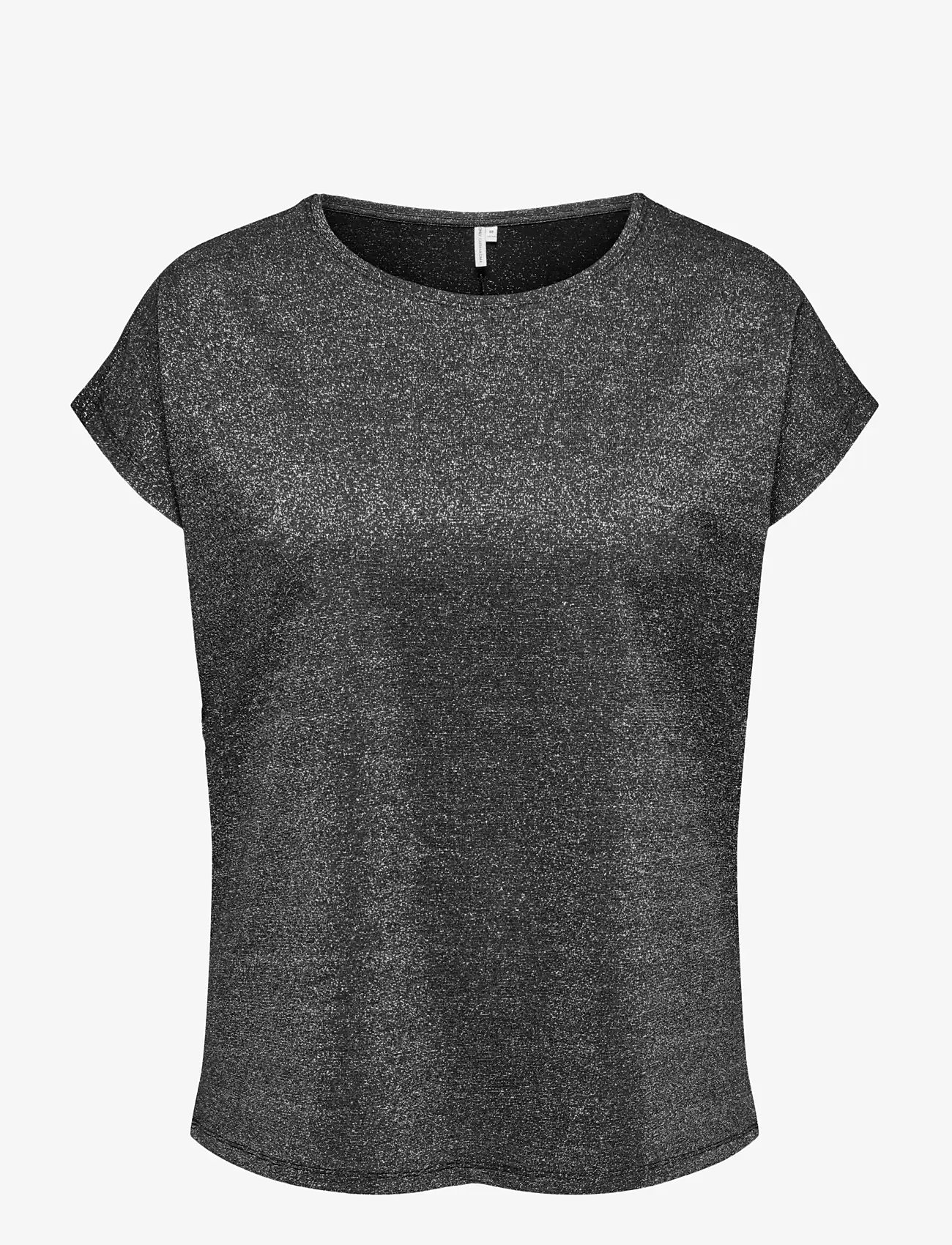 ONLY Carmakoma - CARMOSTER GLITTER S/S TOP JRS NOOS - t-särgid - black - 1