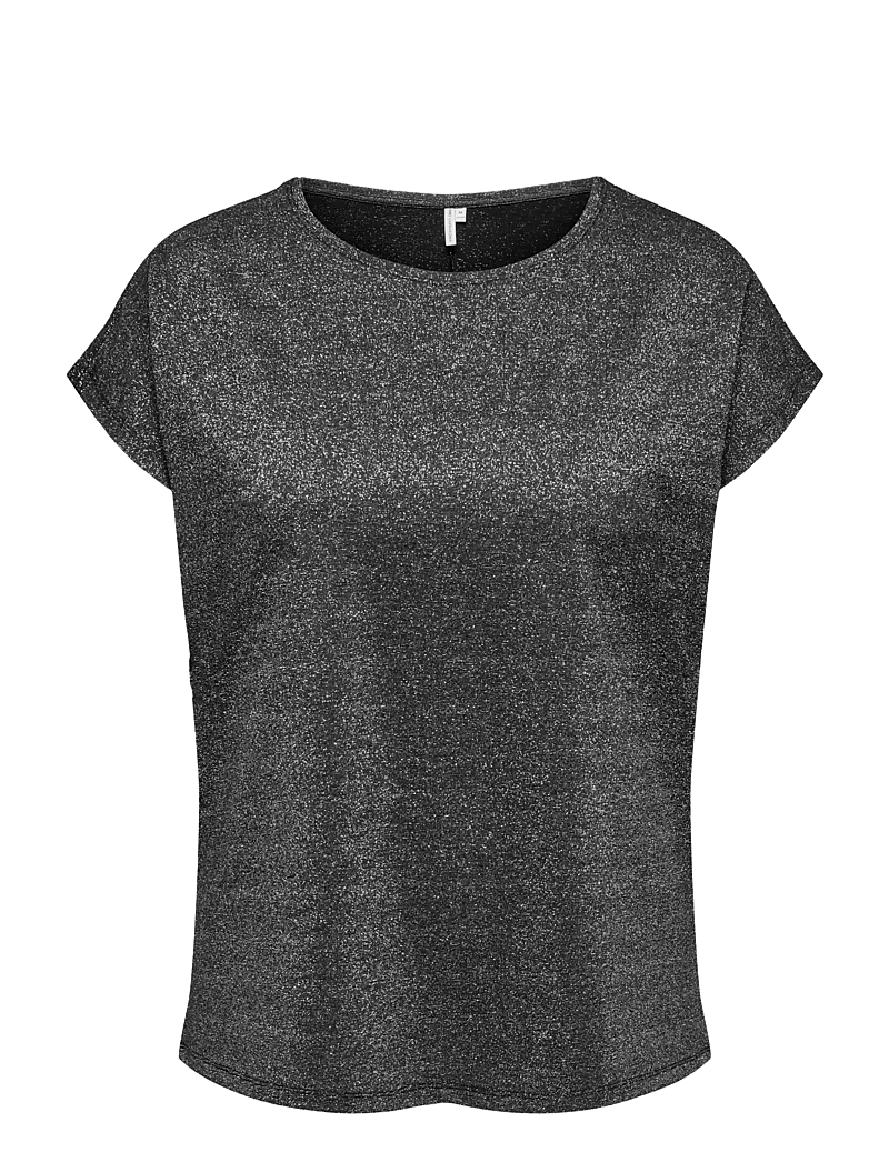 ONLY Carmakoma - CARMOSTER GLITTER S/S TOP JRS NOOS - t-särgid - black - 1