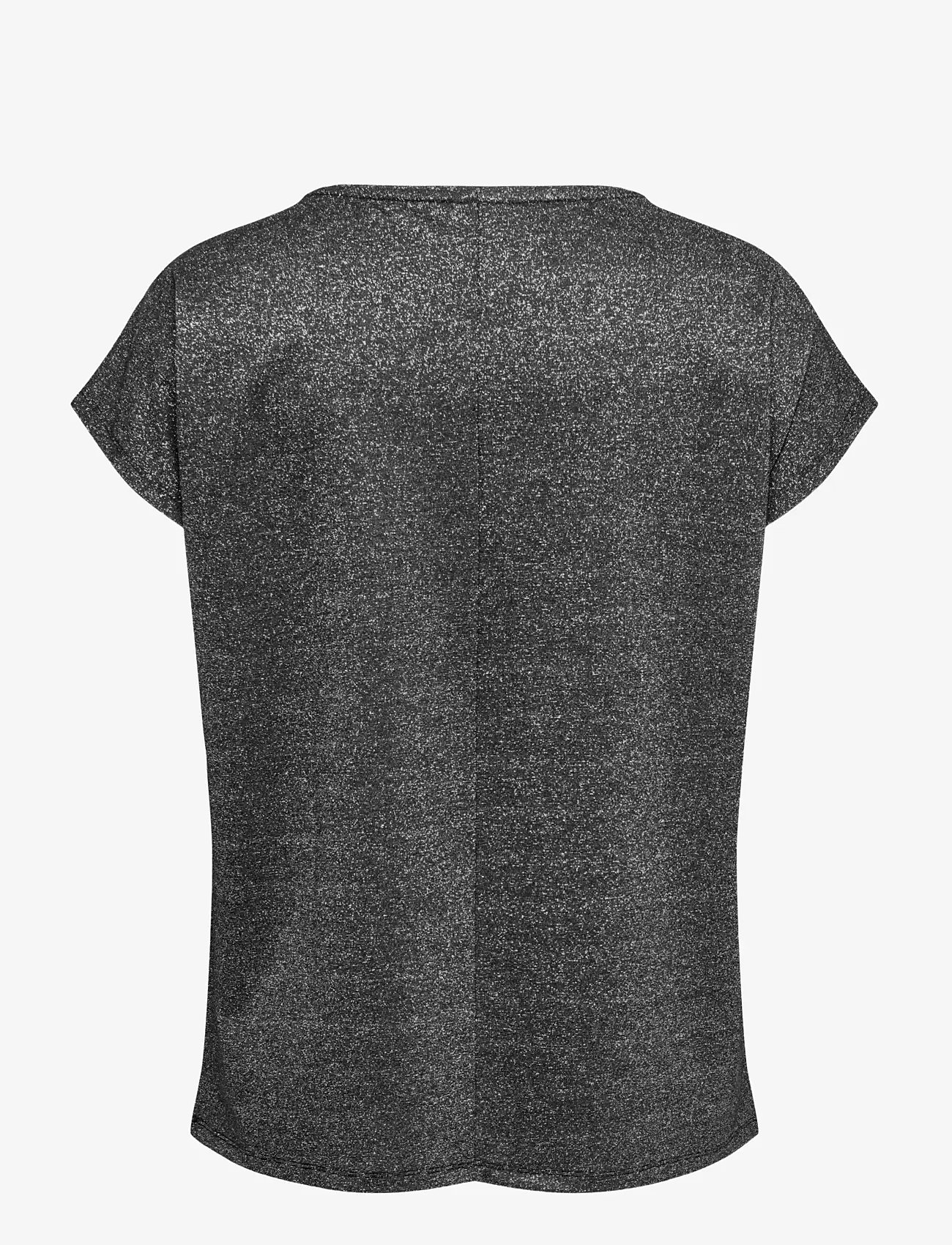 ONLY Carmakoma - CARMOSTER GLITTER S/S TOP JRS NOOS - t-särgid - black - 2