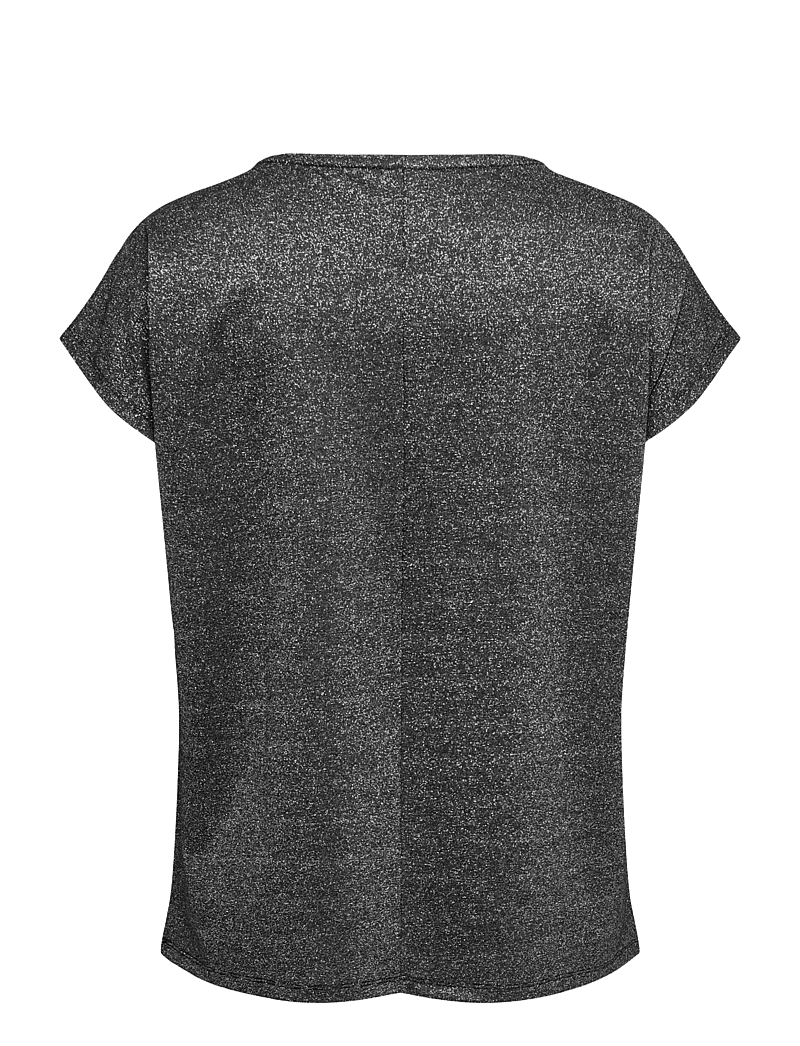 ONLY Carmakoma - CARMOSTER GLITTER S/S TOP JRS NOOS - t-särgid - black - 2