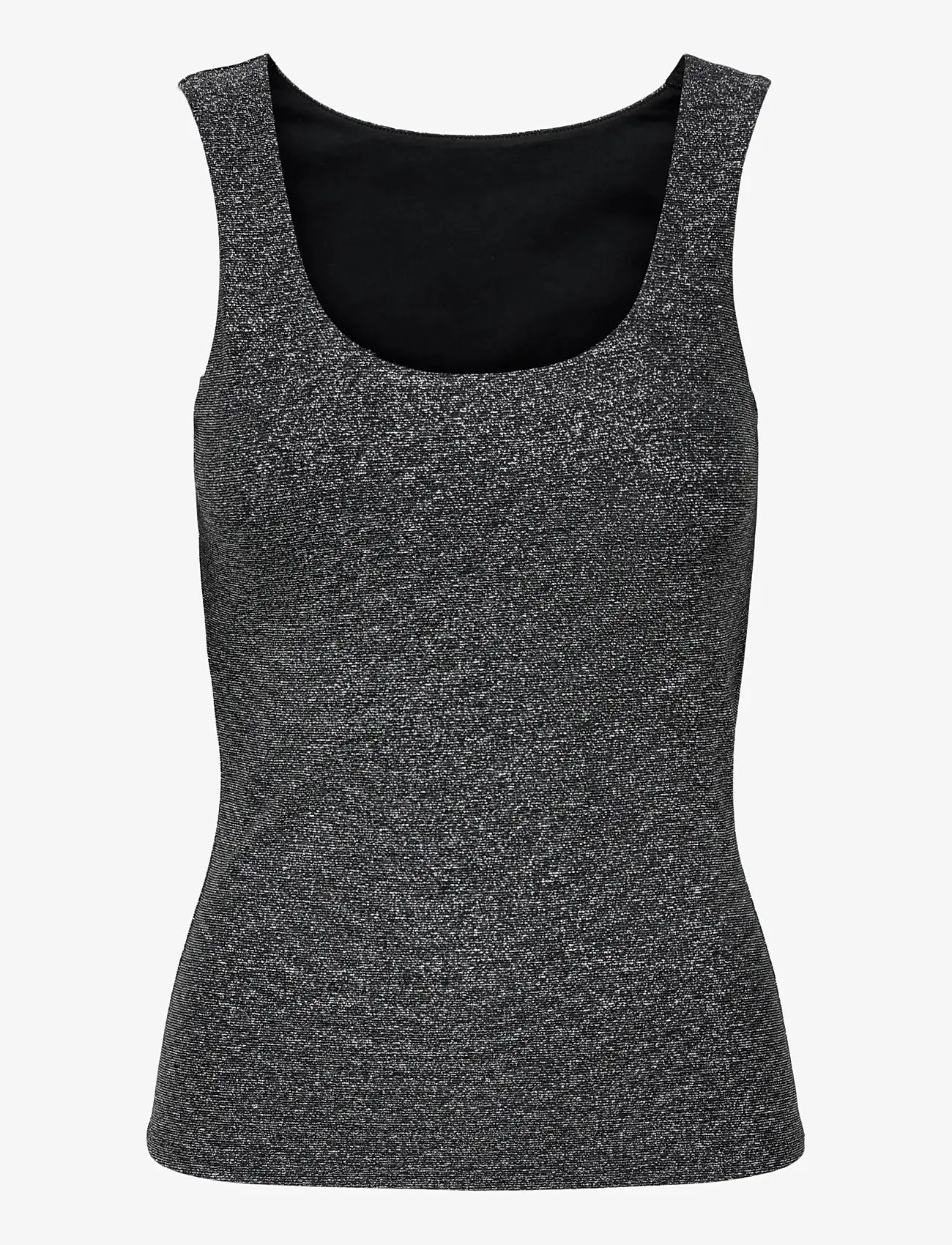 ONLY Carmakoma - CAREA GLITTER S/L 2-WAYS TOP JRS NOOS - black - 0
