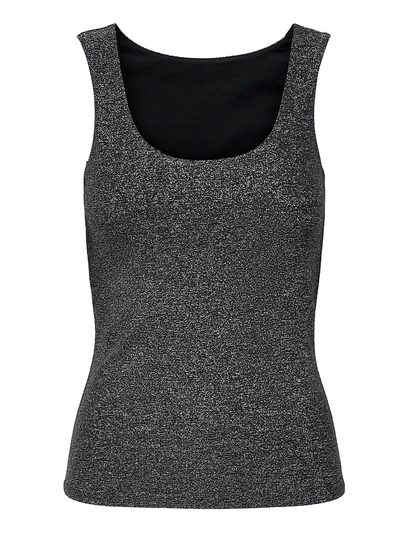 ONLY Carmakoma - CAREA GLITTER S/L 2-WAYS TOP JRS NOOS - black - 0
