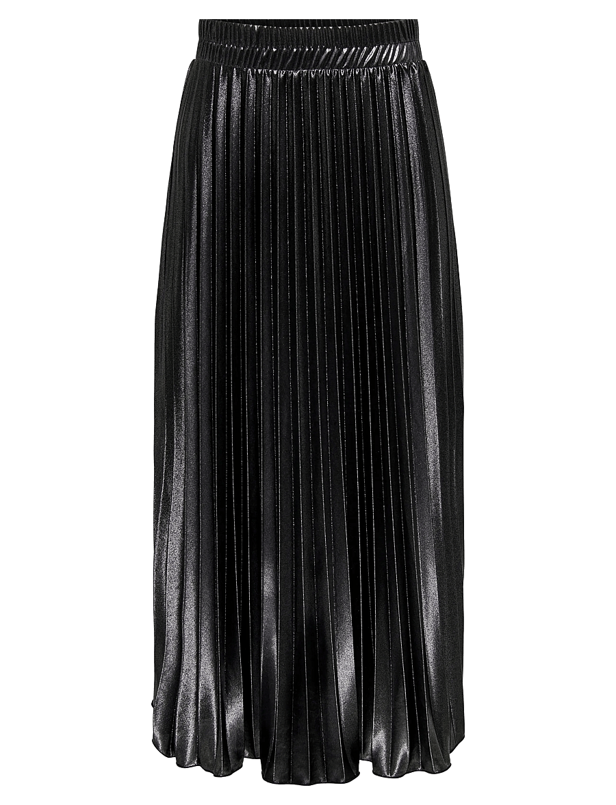 ONLY Carmakoma - CARLYON PLEATED SHINE SKIRT JRS NOOS - maxi skirts - black - 1