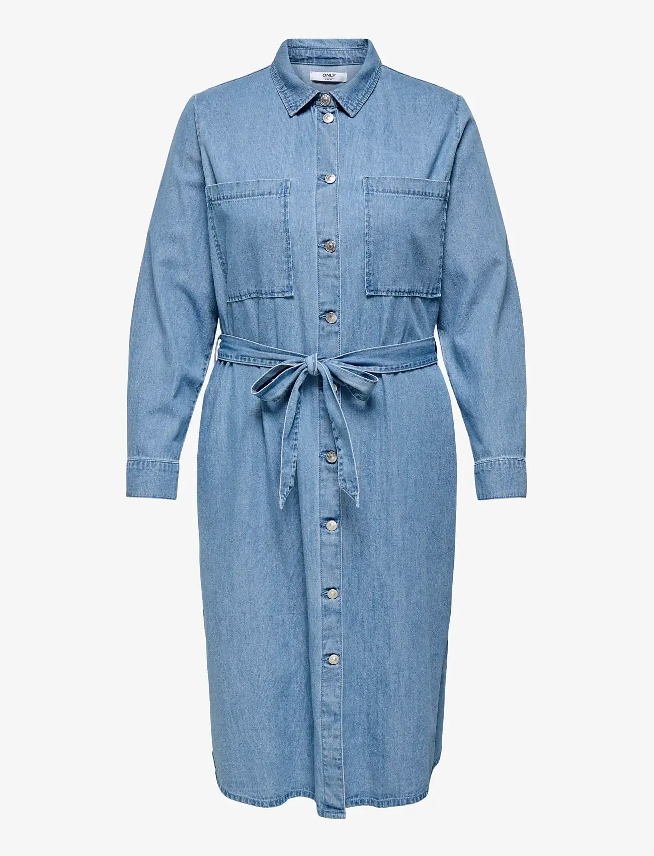 ONLY Carmakoma - CARMARY BELT LONG DNM DRESS - hemdkleider - light blue denim - 0