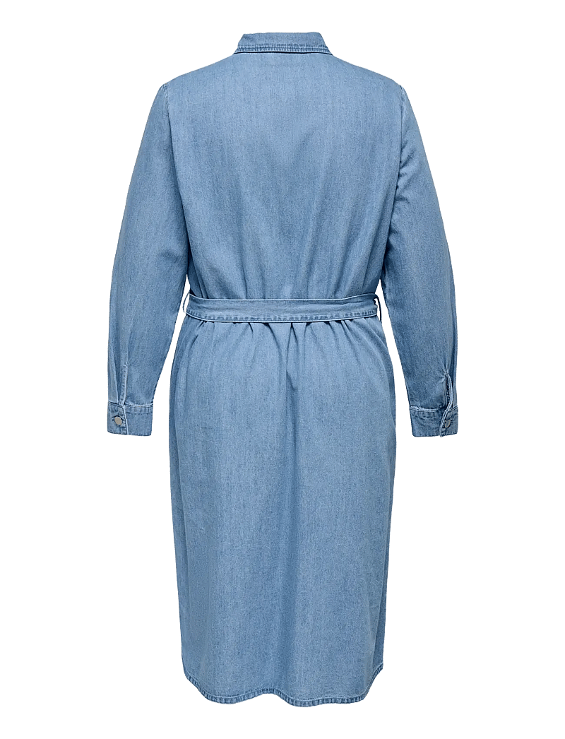 ONLY Carmakoma - CARMARY BELT LONG DNM DRESS - hemdkleider - light blue denim - 1