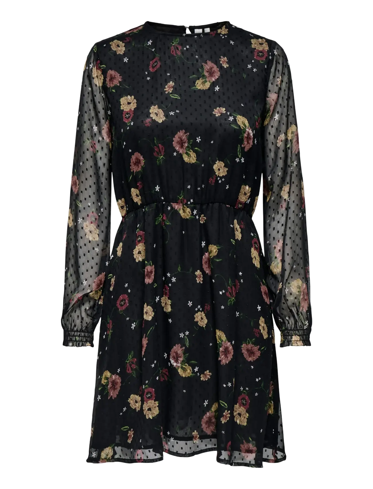 ONLY Carmakoma CARELIZA LIFE LS O-NECK DRESS WVN - Klänningar - BLACK / black