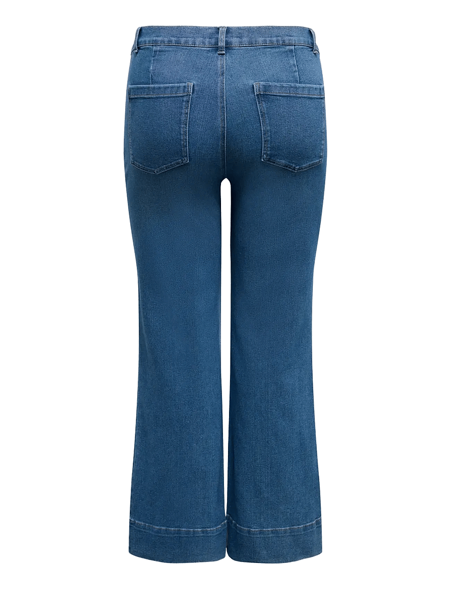 ONLY Carmakoma - CARCYPRESS HW POCKET FLARE DNM PIM - flared jeans - medium blue denim - 1